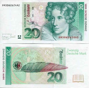 Niemcy RFN 20 Marek 1991 r. UNC