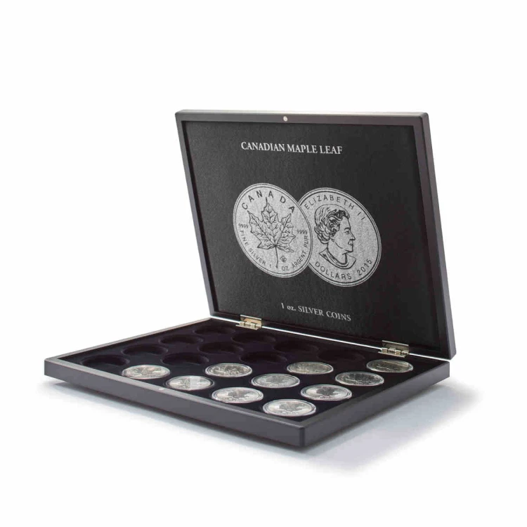 Kaseta na 20 srebrnych monet Liść Klonowy Maple Leaf