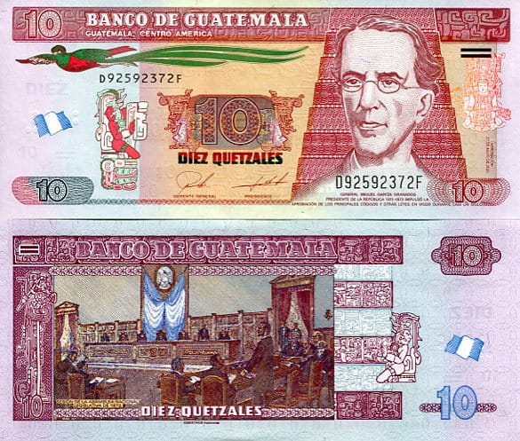 Gwatemala 10 Quetzales 2019 r. UNC