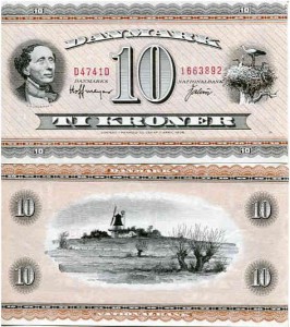 Dania 10 Koron 1974 r. UNC