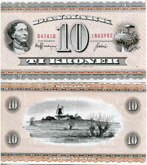 Dania 10 Koron 1974 r. UNC