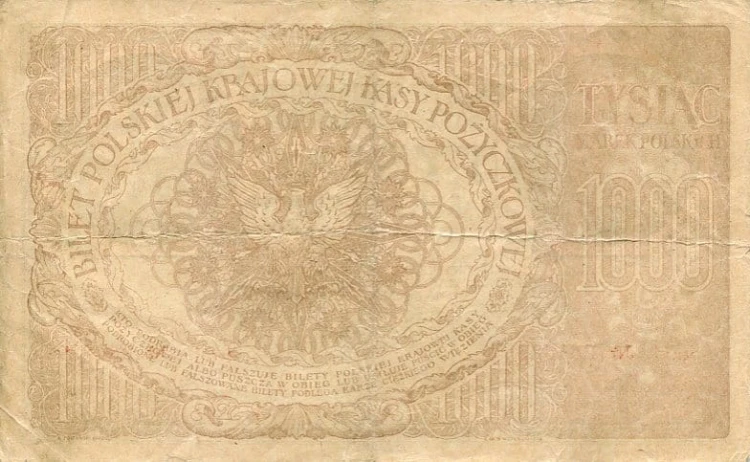 Banknot Polska 1000 Marek Polskich 1919 r.