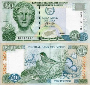 Cypr 10 Lira 2005 r. UNC