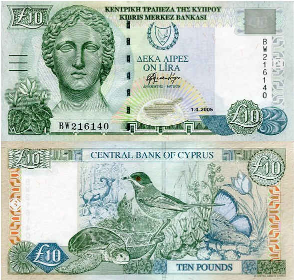 Cypr 10 Lira 2005 r. UNC