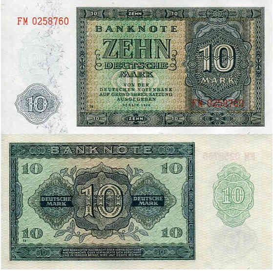 Niemcy NRD 10 Marek 1948 r. UNC