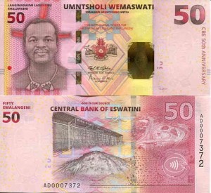Suazi Eswatini 50 Emalangeni 2024 r. UNC