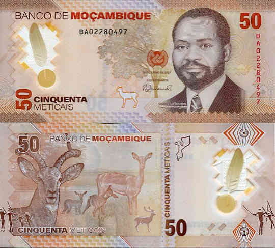 Mozambik 50 Meticais 2024 r. Polimer UNC