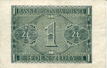 Banknot Polska 1 Złoty 1941 r. BB