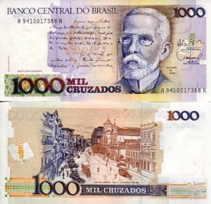 Brazylia 1000 Cruzados 1987 r. UNC