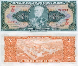 Brazylia 2 Cruzeiros 1956 r. UNC