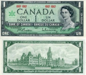 Kanada 1 Dolar 1967 r. UNC