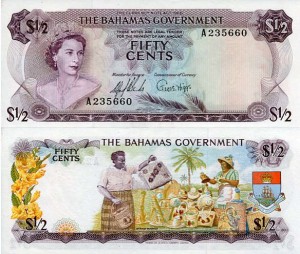 Bahamy 1/2 Dollar 1965 r. UNC