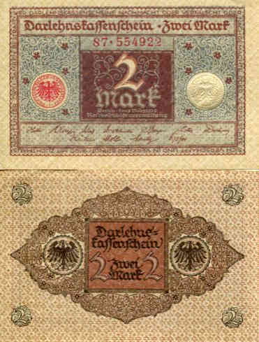 Niemcy 2 Mark 1920 r. UNC Brązowy
