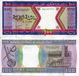 Mauretania 100 Ouguiya 2002 r. UNC