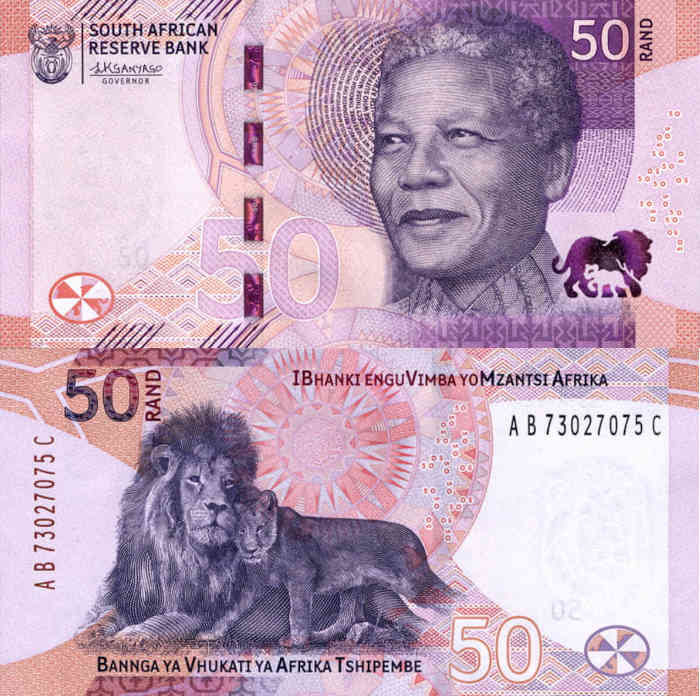 RPA 50 Rand 2023 r. UNC