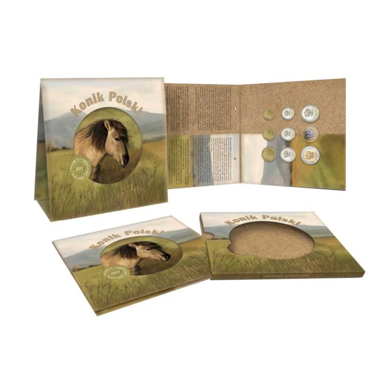 Menniczy zestaw monety obiegowe w etui 2024 r. Konik Polski