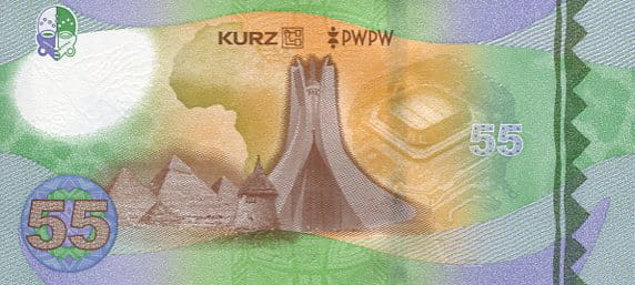 Banknot testowy PWPW Africa 55 CnDukat