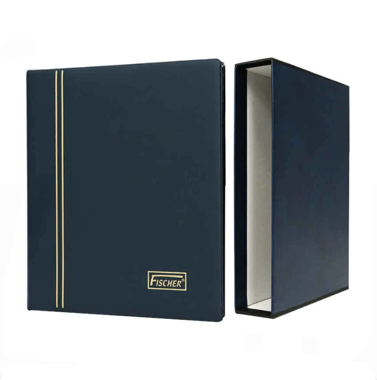 Klaser Fischer Optimum na karty telefoniczne + futerał Premium Granatowy