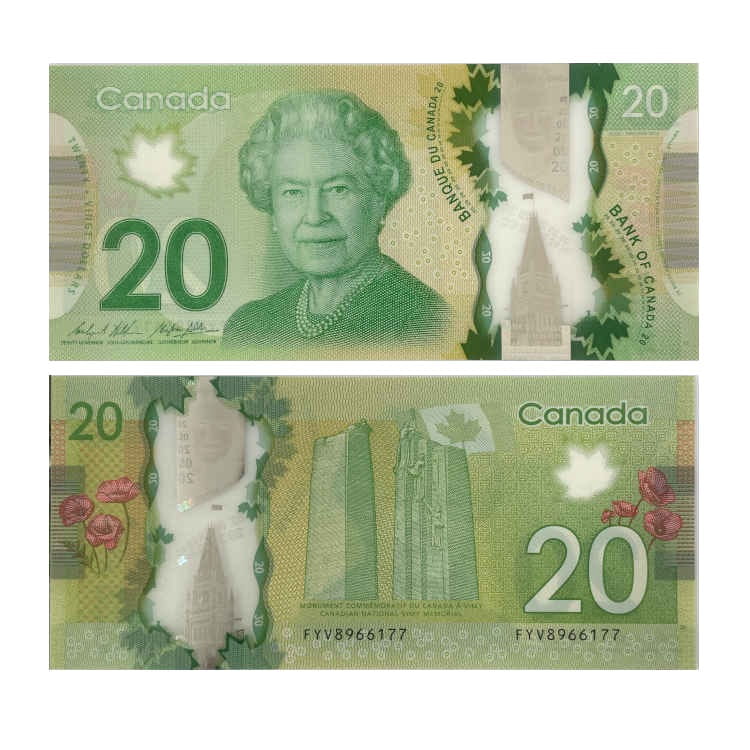 Kanada 20 Dolarów 2012 r. Polimer UNC