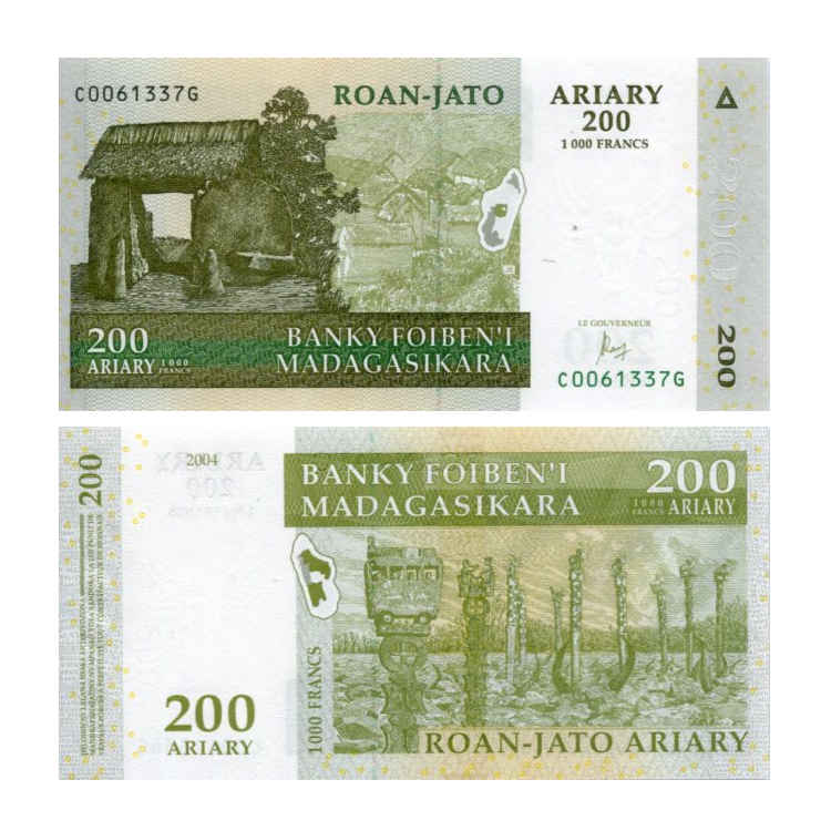 Madagaskar 200 Ariary 2004 r. UNC