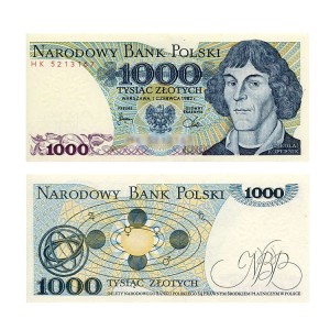 Banknot Polska 1000 zł 1982 r. HB UNC