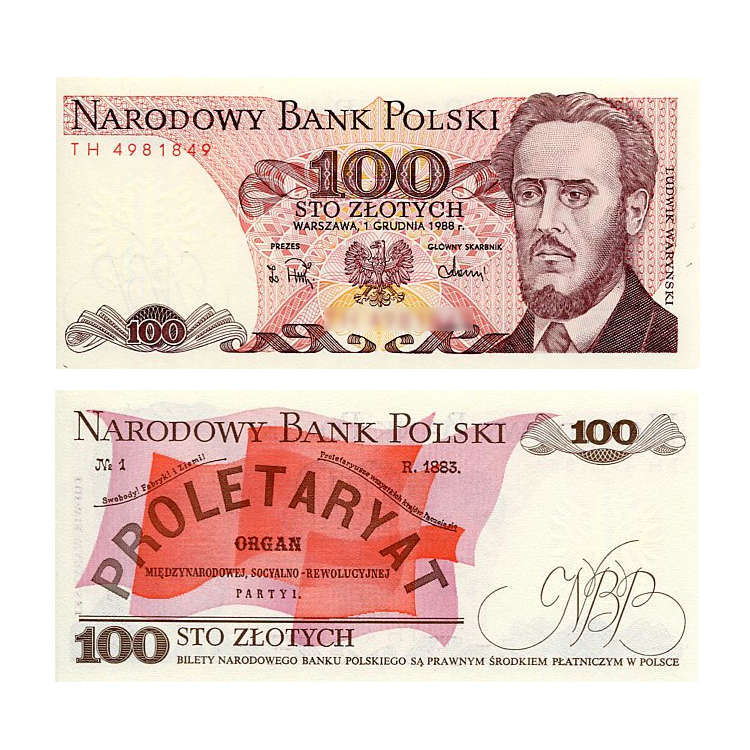 Banknot Polska 100 zł z 1988 r. UNC