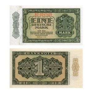 Banknot Niemcy NRD 1 Mark 1948 r. UNC