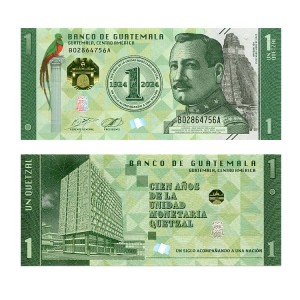 Banknot Gwatemala 1 Quetzal 2023 r. UNC