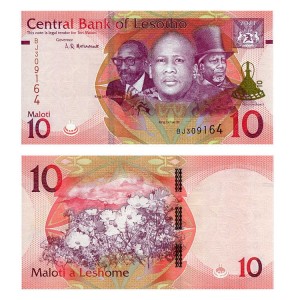 Banknot Lesotho 10 Maloti 2024 r. UNC