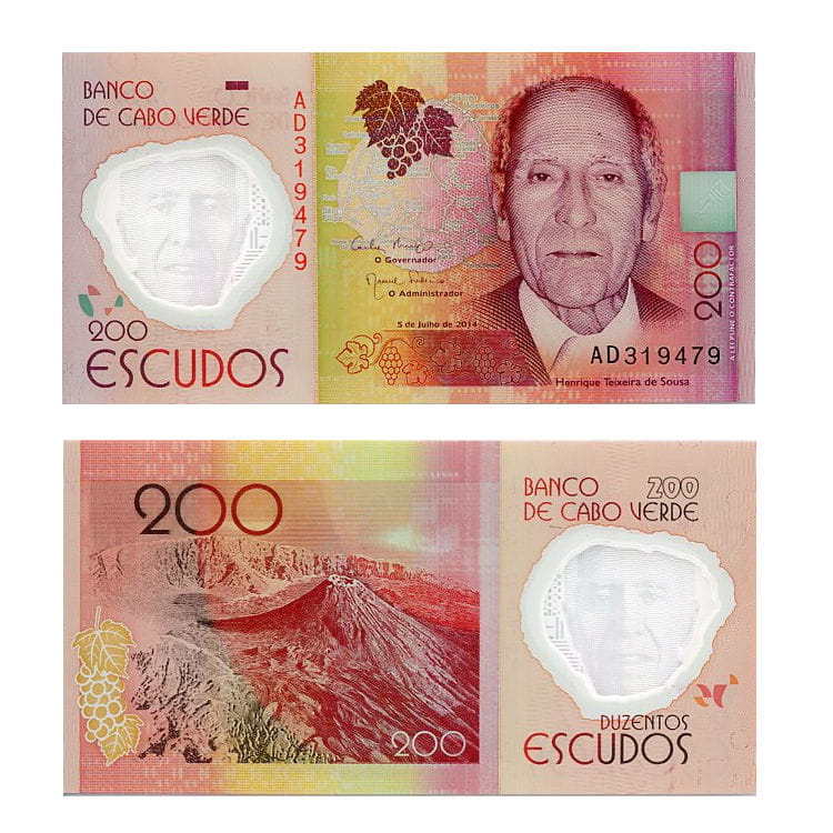 Banknot Wyspy Zielonego Przylądka 200 Escudos 2014 r. Polimer UNC