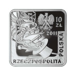 10 zł Ag Historia Polskiej Muzyki Rozrywkowej – Jeremi Przybora, Jerzy Wasowski 2011 r.