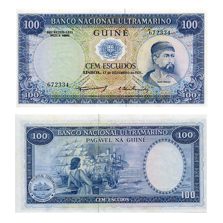 Gwinea Portugalska 100 Escudos 1971 r. UNC