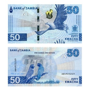 Banknot Zambia 50 Kwacha 2024 r. UNC