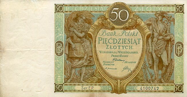 Banknot Polska 50 Złotych 1929 r. EP
