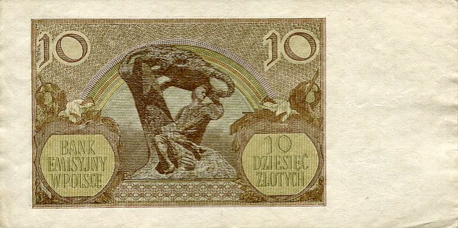 Banknot Polska 10 Złotych 1940 r.