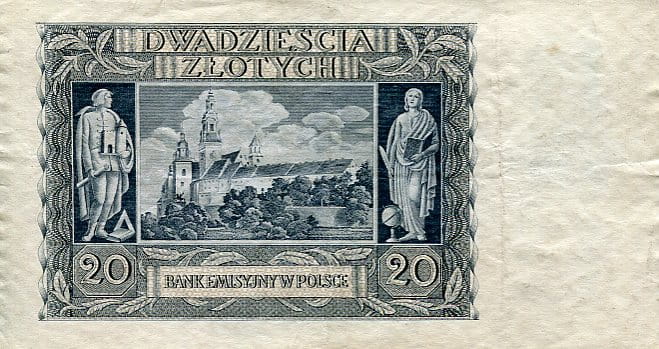 Banknot Polska 20 Złotych 1940 r.