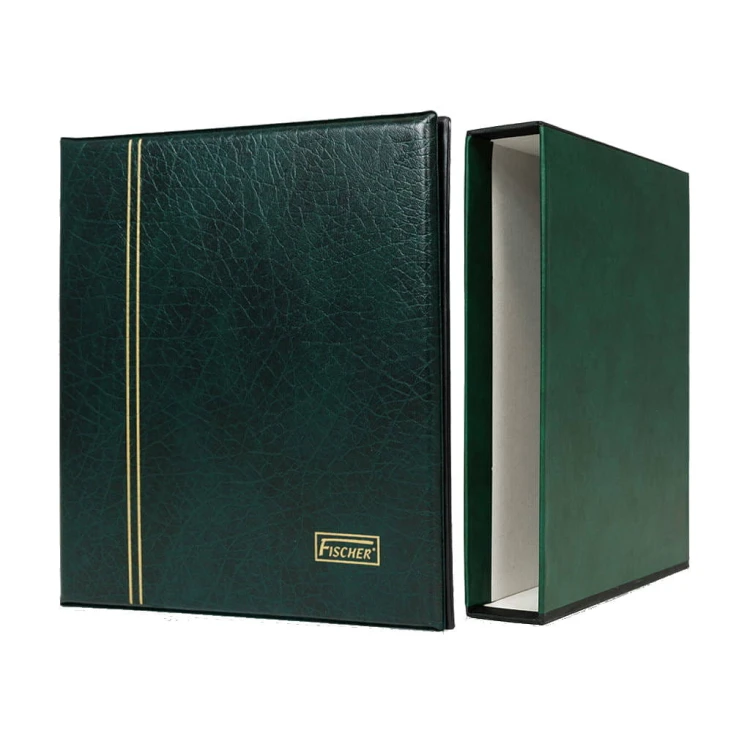 Klaser do pocztówek Fischer Optimum + Futerał Zielony