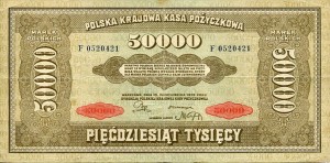 Banknot 50 000 Marek Polskich 1922 r. F