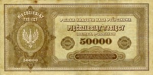 Banknot 50 000 Marek Polskich 1922 r.