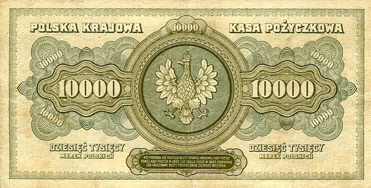 Banknot Polska 10 000 Marek Polskich 1922 r.