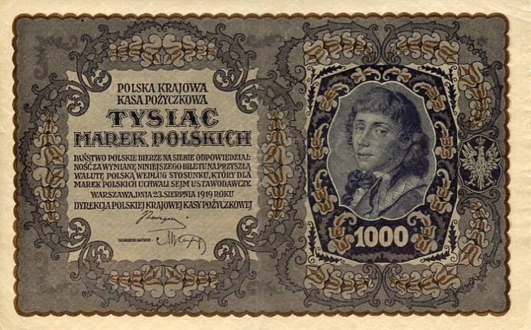 Banknot Polska 1000 Marek Polskich 1919 r. P