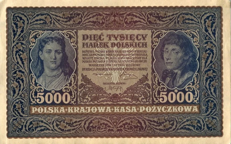 Banknot Polska 5000 Marek Polskich 1920 r. A