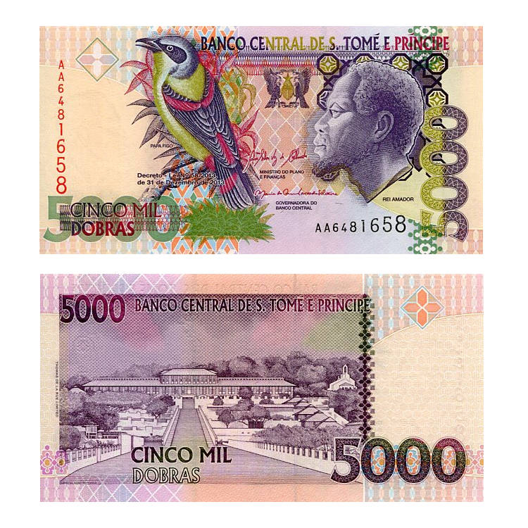 Banknot Wyspy Świętego Tomasza i Książęca 5000 Dobras 1996 r. UNC