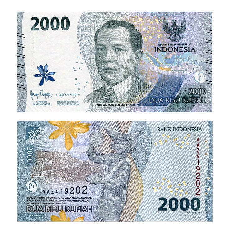 Banknot Indonezja 2000 Rupiah 2022 r. UNC