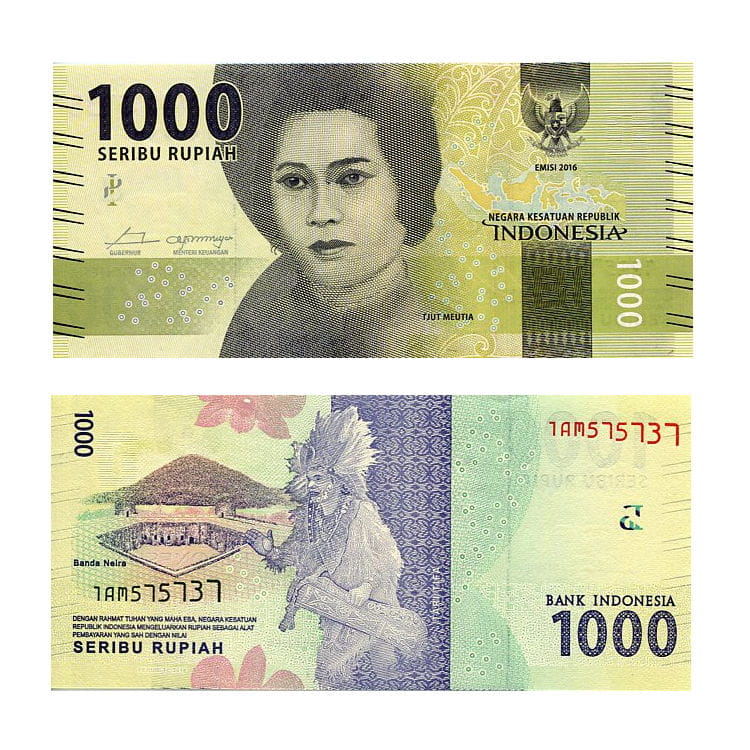Banknot Indonezja 1000 Rupiah 2016 r. UNC