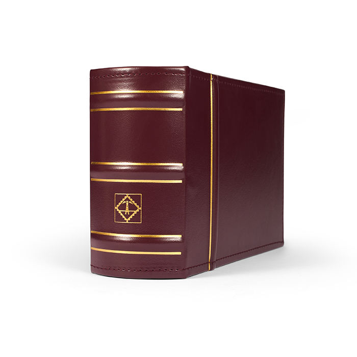 Album Leuchtturm na 100 pocztówek FDC kopert Bordowy