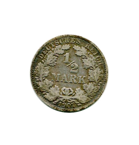 Niemcy 1/2 Marki 1907 r.