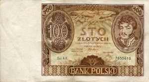 Banknot Polska 100 Złotych 1934 r. AX.