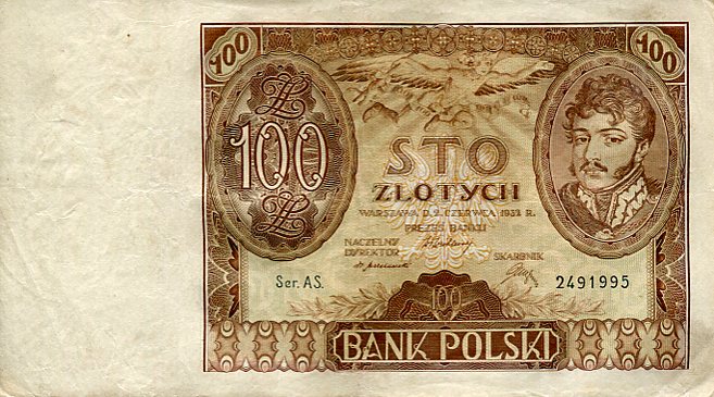 Banknot Polska 100 Złotych 1932 r. AS.