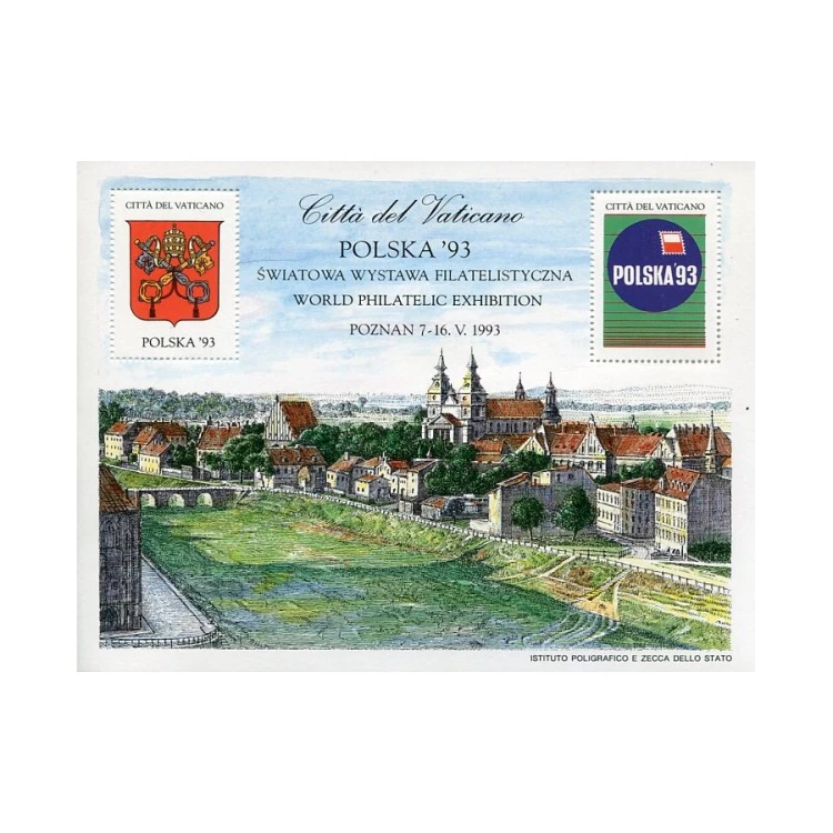 Polska Bloczek** Światowa wystawa filatelistyczna - Poznań 1993 r.